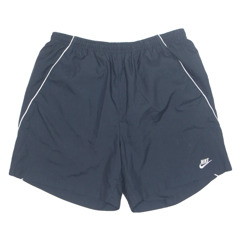 NIKE Mesh Lined Mens Swimming Shorts Blue Relaxed L W28