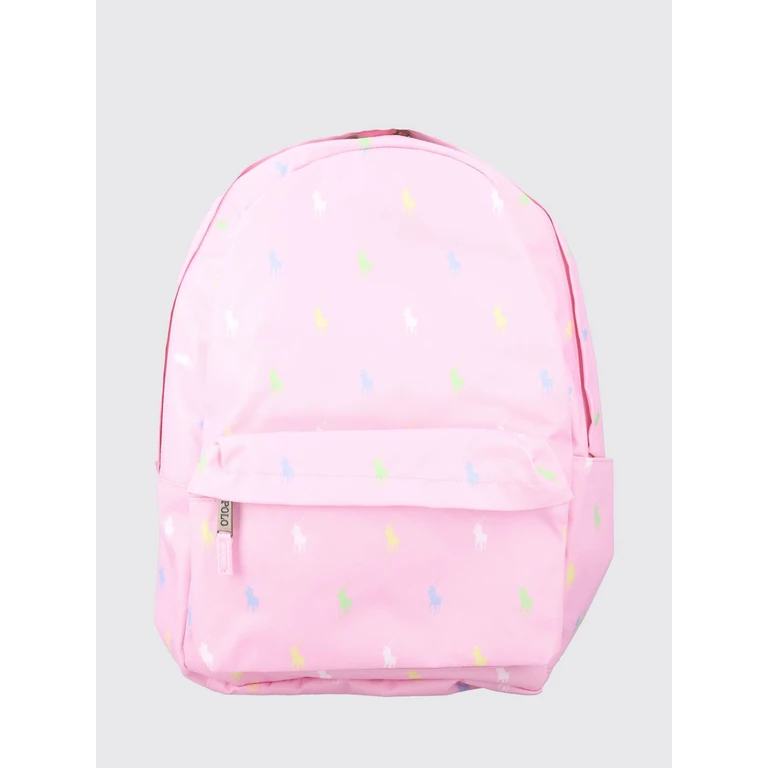 Girl's Logo Print Polyester Backpack with Padded Straps (RL9AR1539AR153ADG)