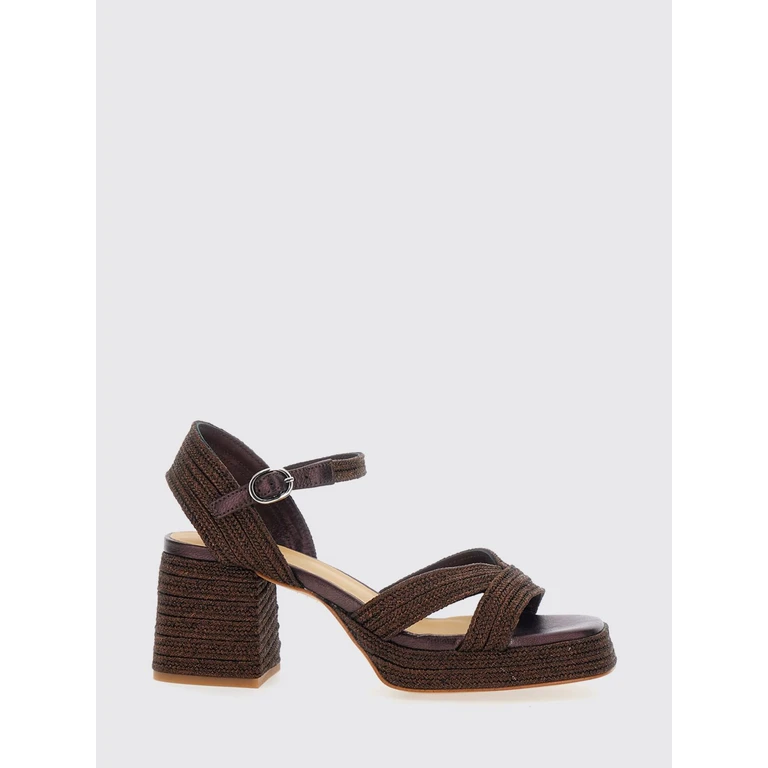 Heeled Sandal Woman color Brown (026223BROWN)
