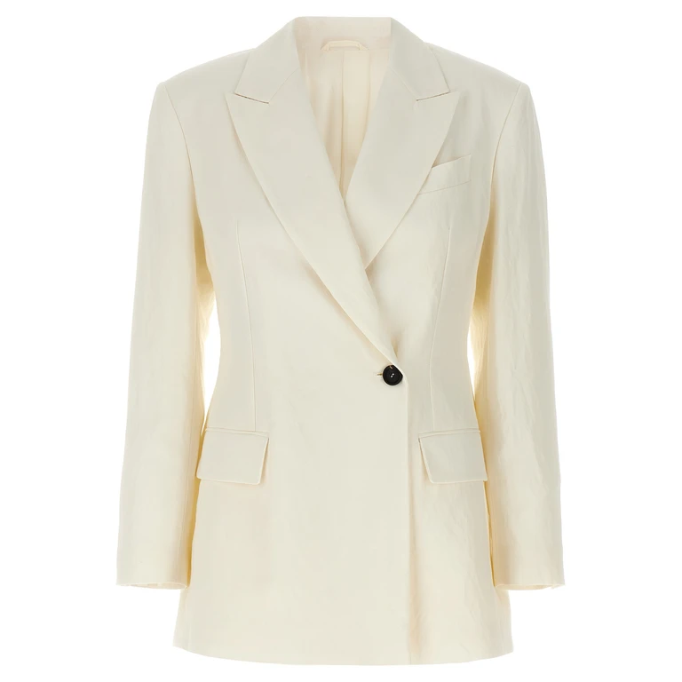 Brunello Cucinelli White Straw Blazer Clothing - Women