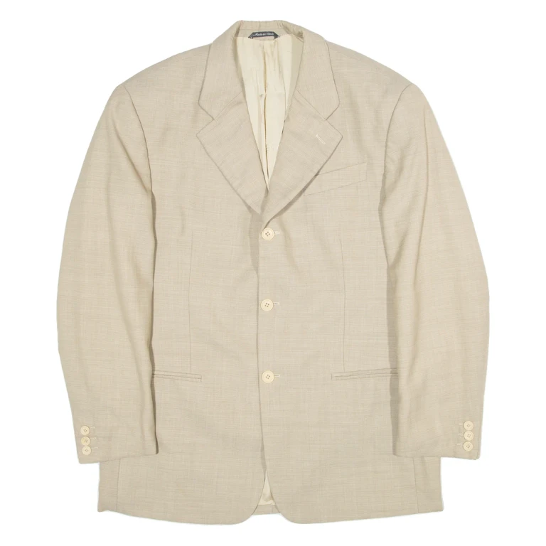 STUDIO 0001 BY FERRE Womens Blazer Jacket Beige M