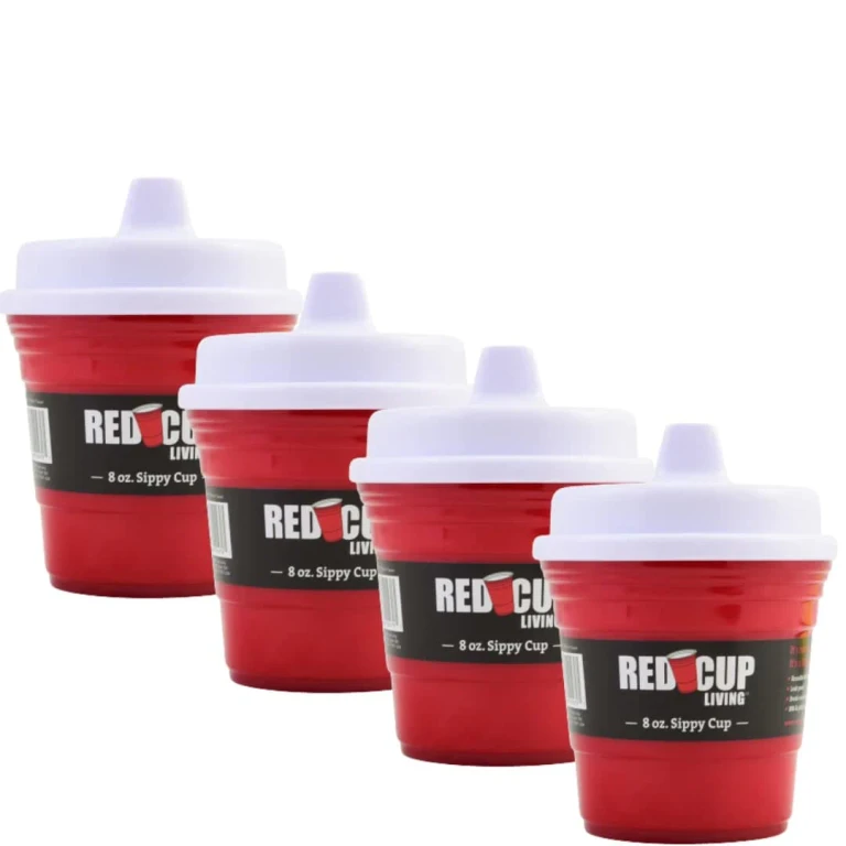 RCL Baby Trainer Sippy Cups 8 Oz Pack - Toddler Cups with lid for Travel, Home, Baby Water Bottle, Baby Essentials, Durable Plastic Cups for Infant feeding with Leak-Proof Design, Dishwasher Safe, Pack of 4