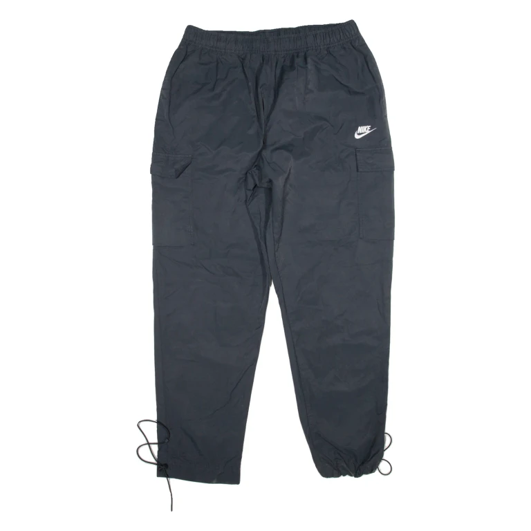 NIKE Womens Joggers Black Tapered L W34 L29