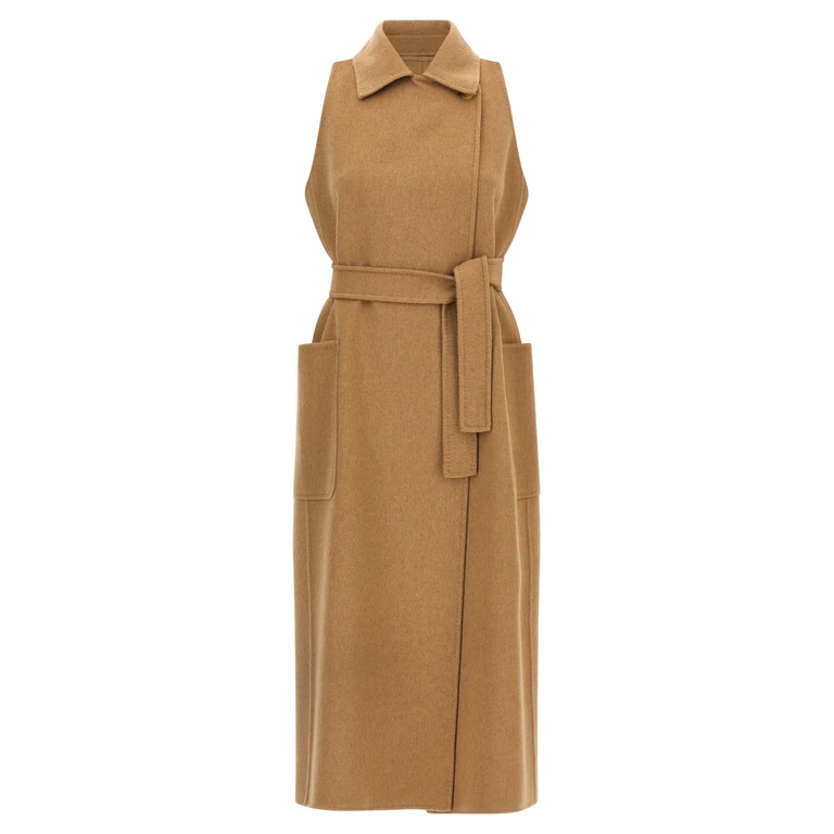 Beige Wool Coat Clothing - Women