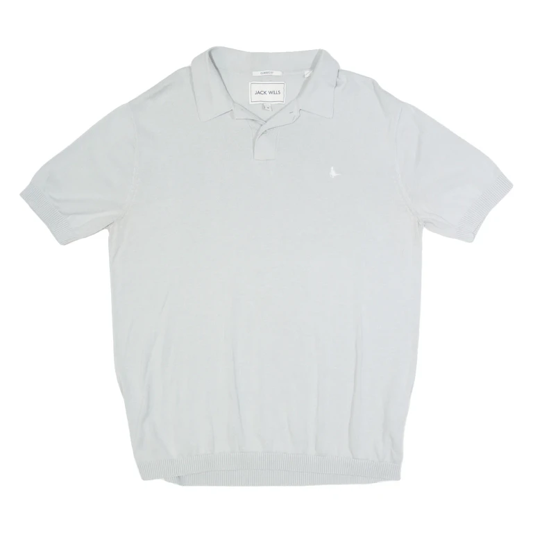 JACK WILLS Mens Polo Shirt Grey M