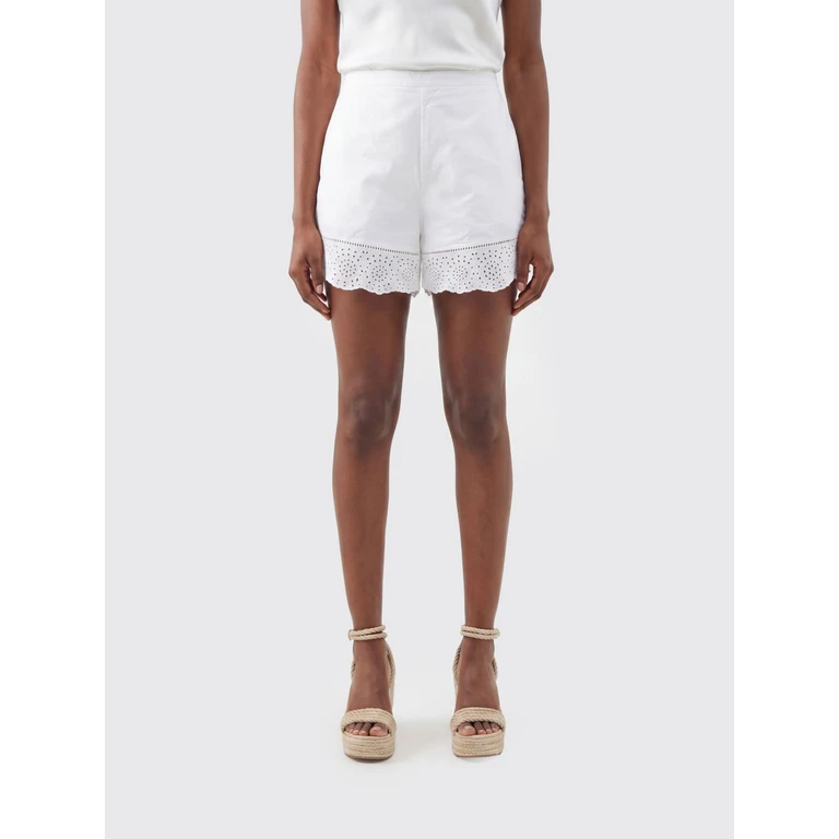 Organic Cotton Shorts with Embroidered Lace Inserts (10390990)