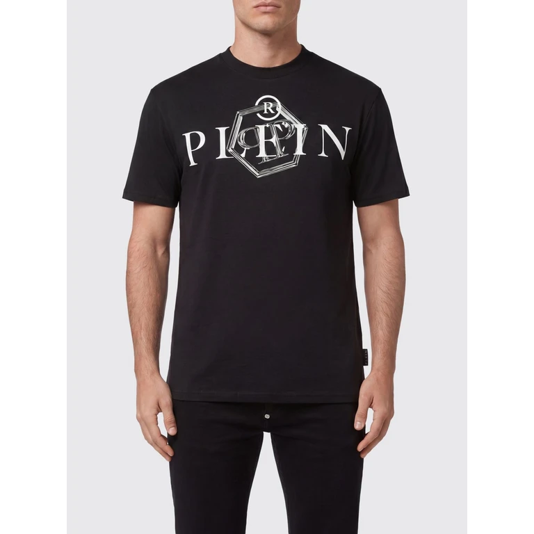 Cotton T-Shirt with Crew Neck and Contrasting Logo Print (FABCMTK5636PJY002N0201)