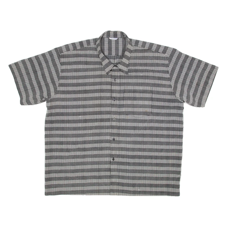 PATONG Mens Shirt Black Check 2XL