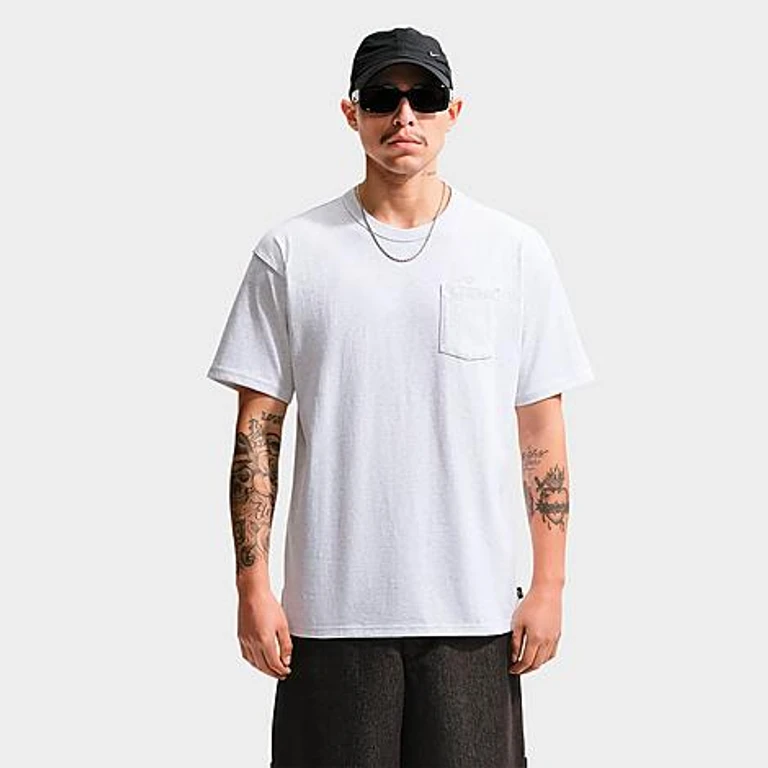 Nike Men's Sportswear Premium Essentials Futura Pocket T-Shirt in Birch Heather Size: XS