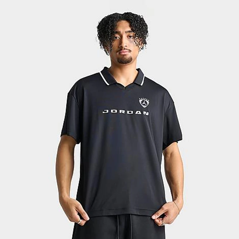 Jordan Men's Brooklyn Soccer Top in Black Size: Small