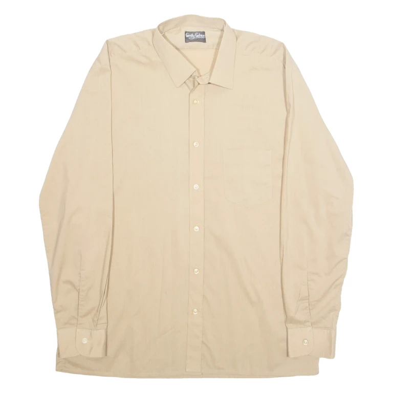 FAMILY FASHION Womens Shirt Beige Collared Long Sleeve XL