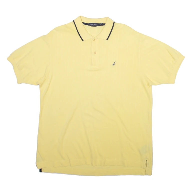 NAUTICA Mens Polo Shirt Yellow L