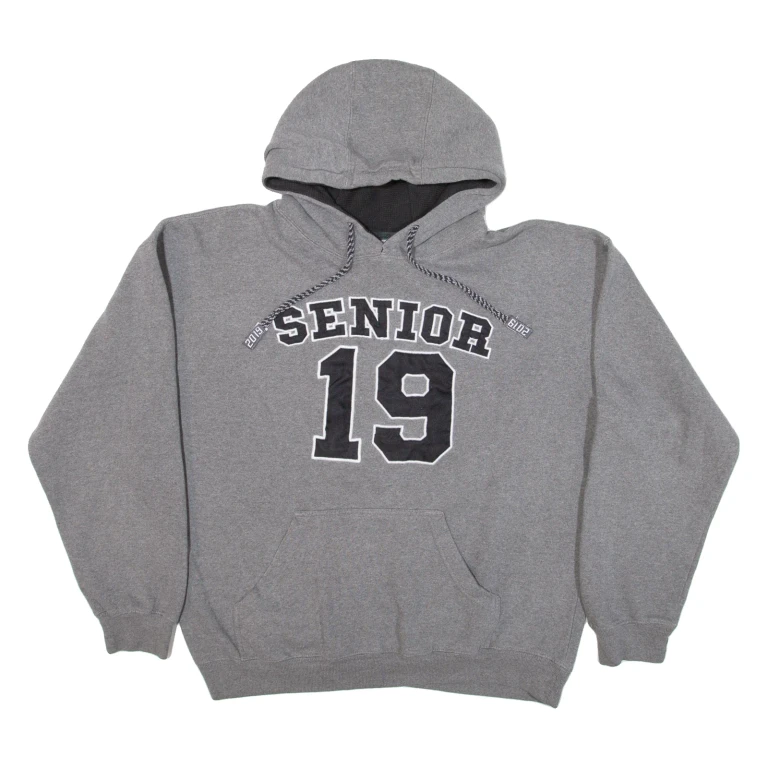 Mens Grey Hoodie USA L