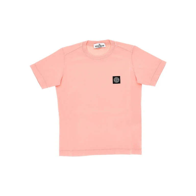 T-shirt con patch logo Stone Island per bambini 14 anni