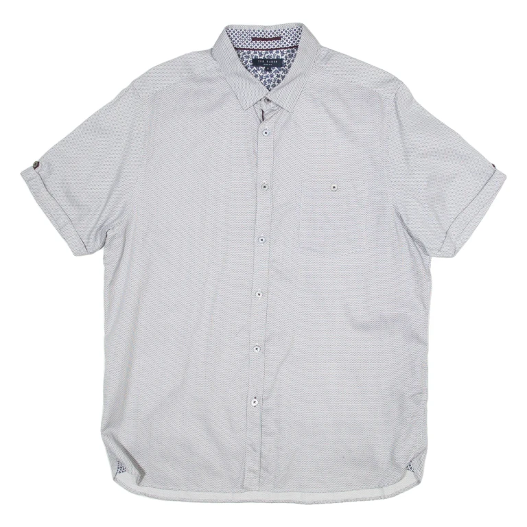TED BAKER Mens Plain Shirt Grey M