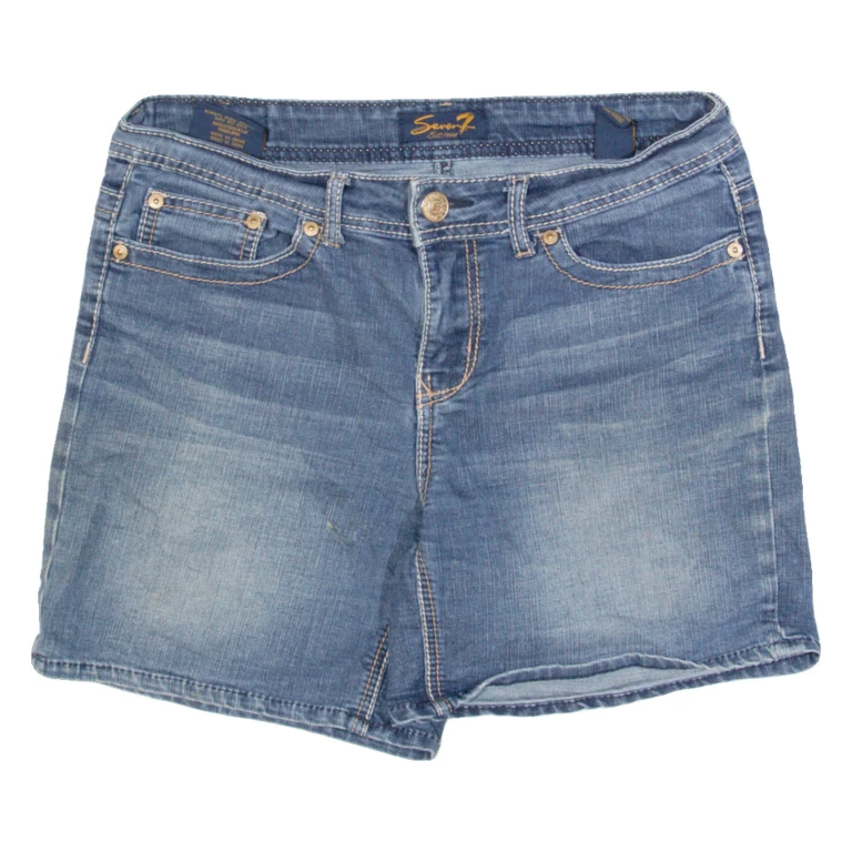 7 FOR ALL MANKIND Womens Denim Shorts Blue M W30