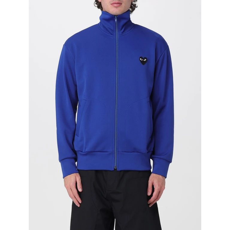 High-Neck Zipped Logo Sweatshirt in Cotton Blend (AXT2560512)