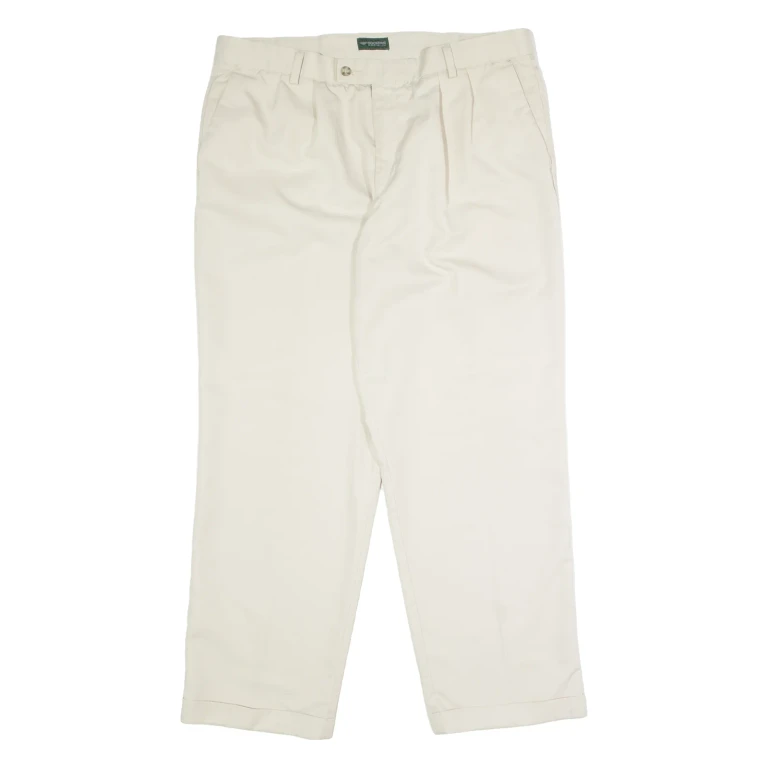 DOCKERS Mens Trousers Beige Regular Straight W36 L30