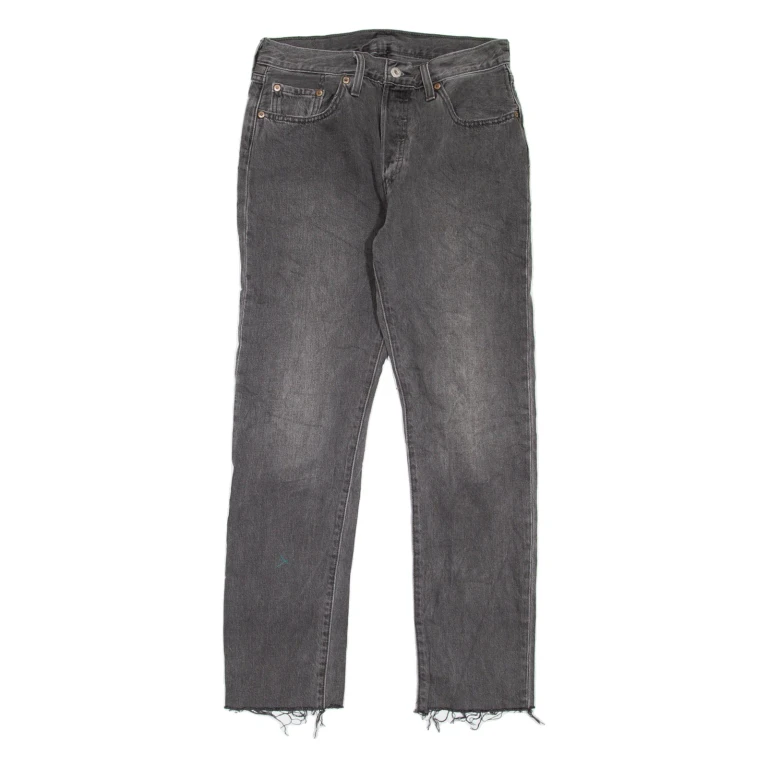 LEVI'S 501 Jeans Womens Grey Regular Straight Stone Wash W28 L30