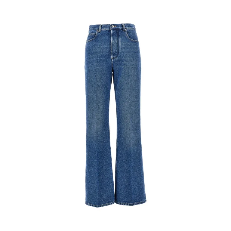 BOTTEGA VENETA Mid-wash flared jeans Woman 38