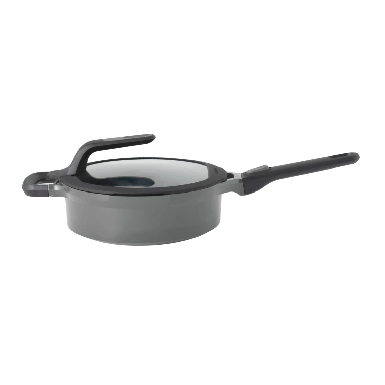 GEM 10" Non-stick Covered Sauté Pan 3.5Qt., Detachable Handle, Grey