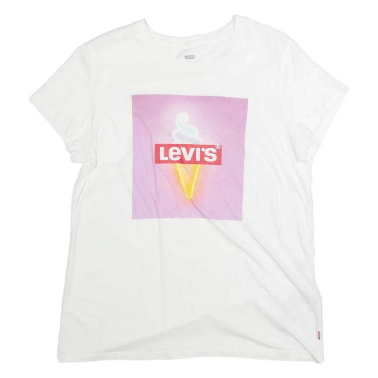 LEVI'S Ice Cream Mens T-Shirt White L