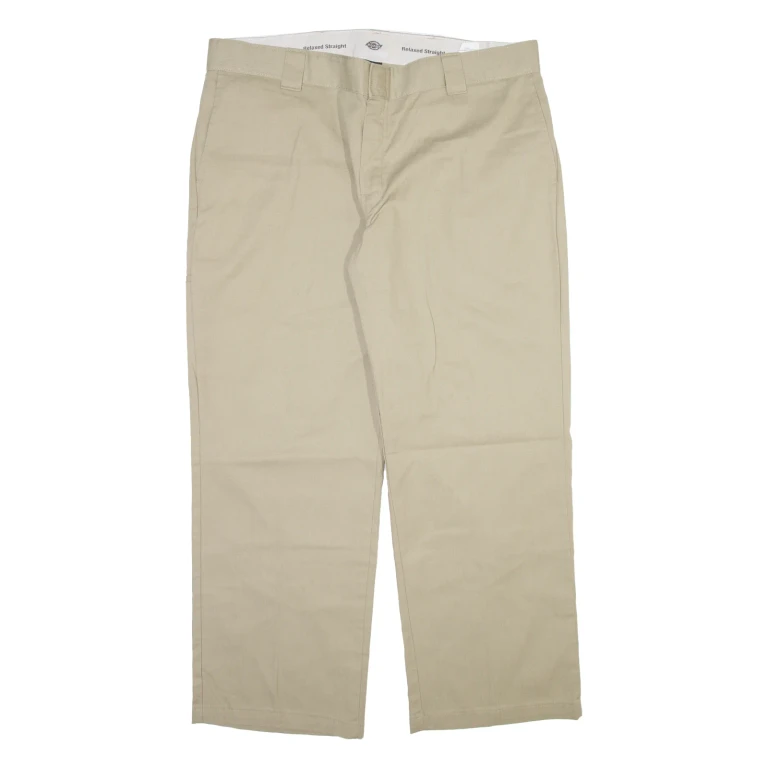 DICKIES Workwear Mens Trousers Beige Relaxed Straight W40 L30