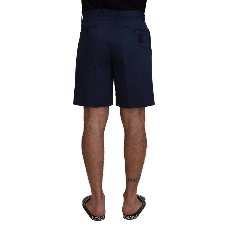 Dolce & Gabbana Blue Chinos Cotton Stretch Casual Shorts - Men