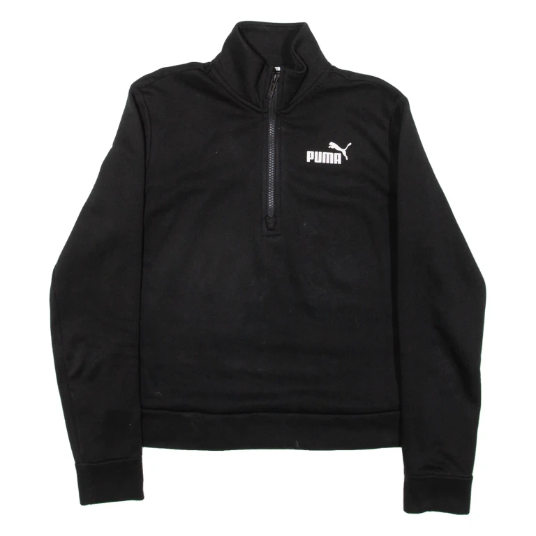 PUMA Womens Sweatshirt Blue 1/4 Zip XXS