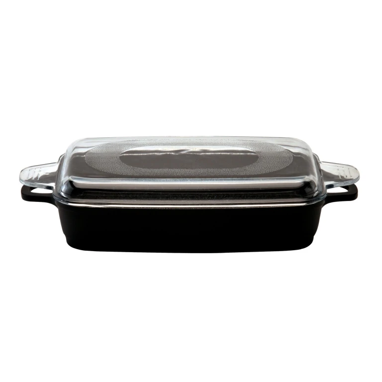 Scala Non-stick Cast Aluminum Roasting Pan 13" x 8.25" x 2.5", 4.9Qt., Ferno-Green, Non-Toxic Coating