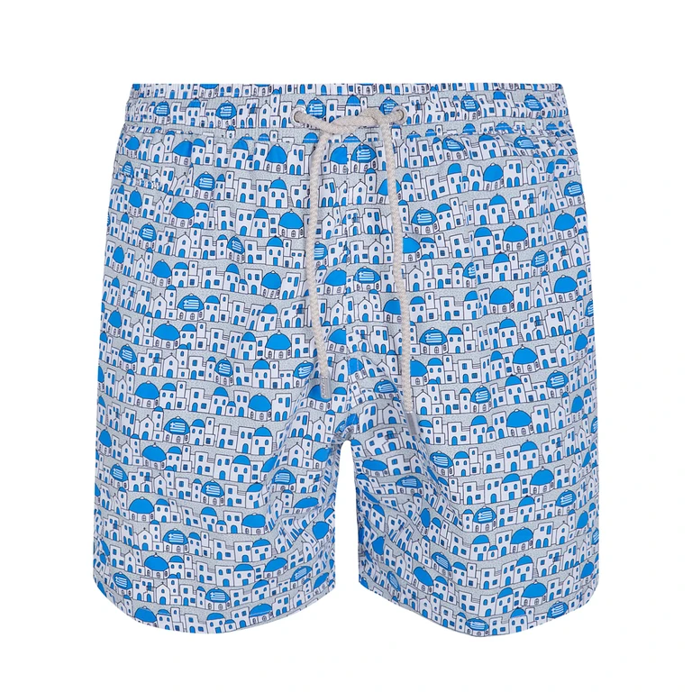 Lighting Micro Fantasy Santorini View Swim Shorts