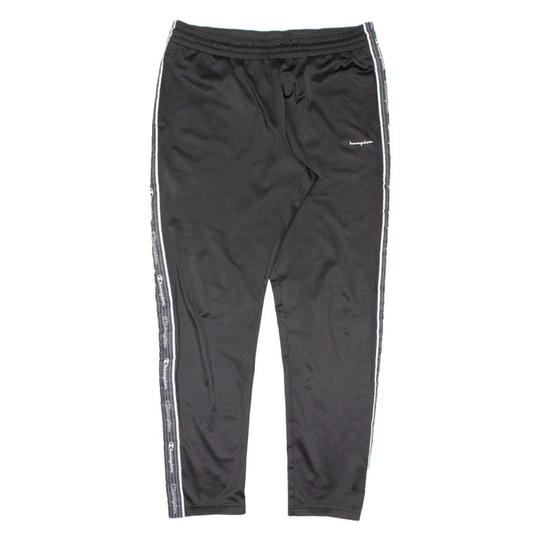 CHAMPION Mens Track Pants Black Tapered XL W33 L31