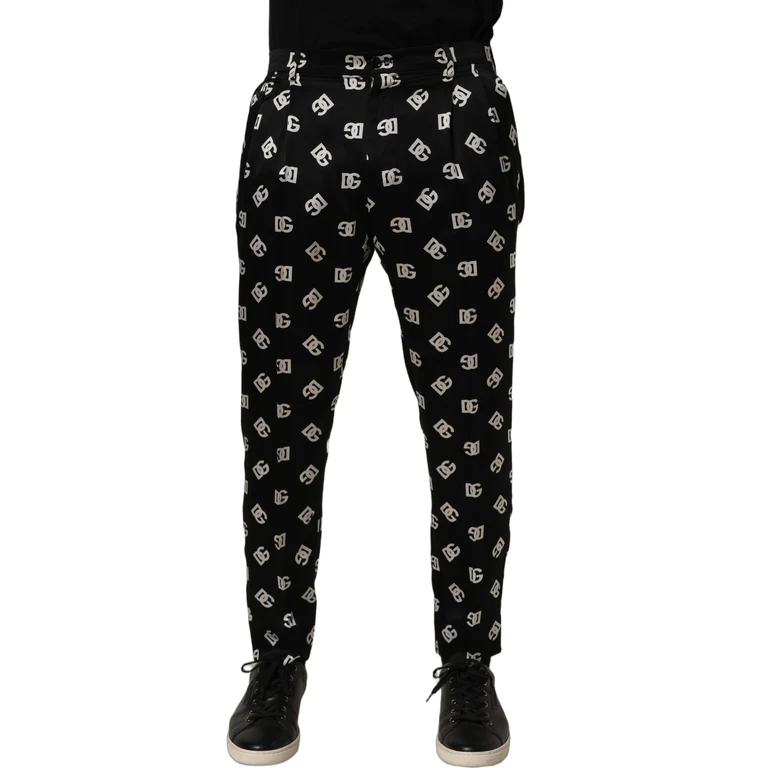 Black Silk Skinny Leg Dress Men Trouser Pants - Men