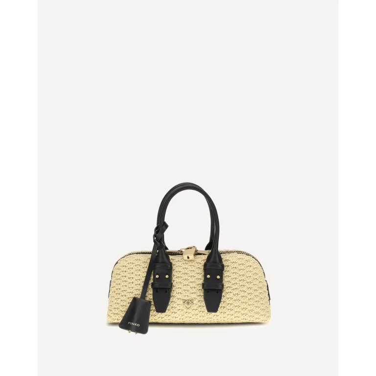 PINKO Escape Horizontal raffia Handbag Female UNI