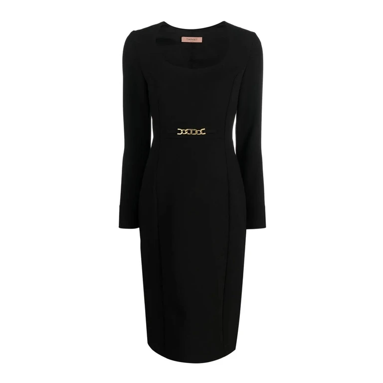Twinset Robe Au Genou - Noir