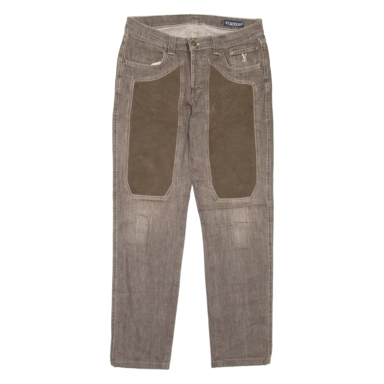 JECKERSON Mens Jeans Brown Regular Straight W34 L32