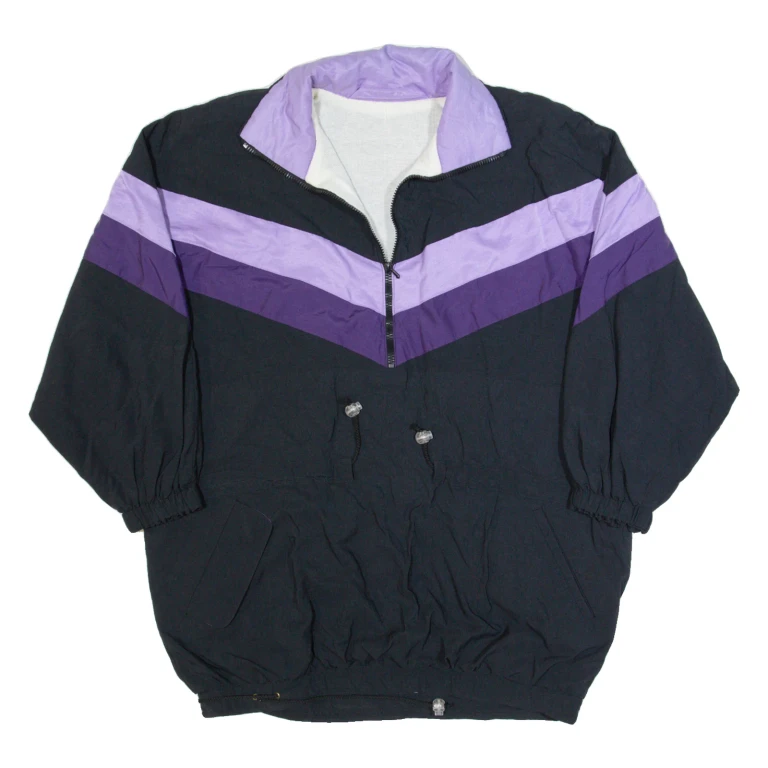 Womens Pullover Jacket Black 90s L