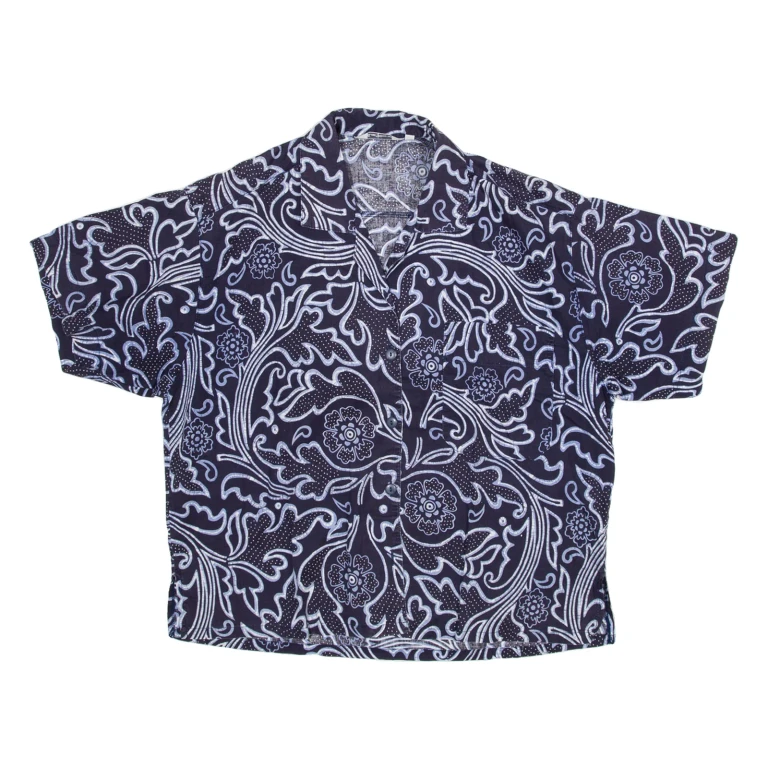 LAST SCENE Womens Shirt Blue Floral S