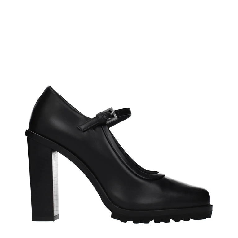 Max Mara Black Leather High Heel Pumps - Women