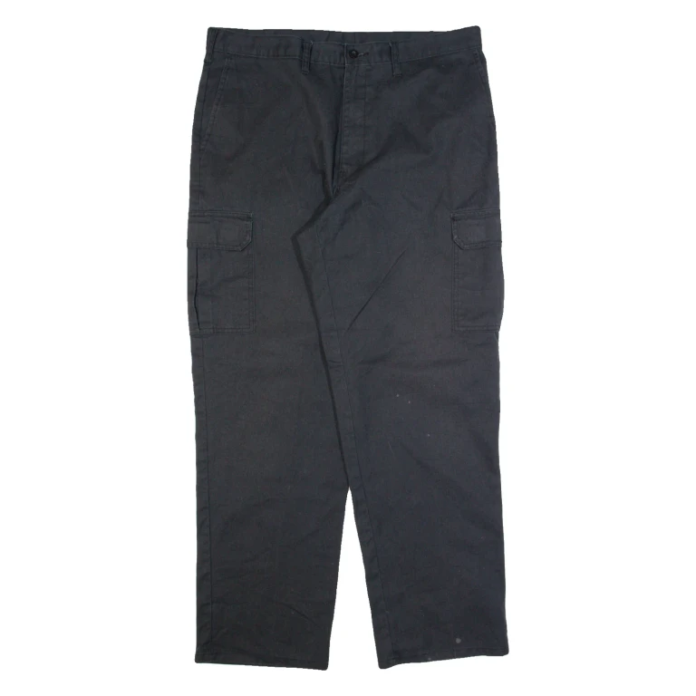 DICKIES Workwear Mens Trousers Black Regular Straight W38 L32