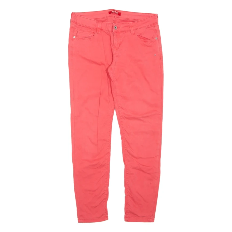 GUESS Womens Trousers Pink Regular Tapered W30 L28