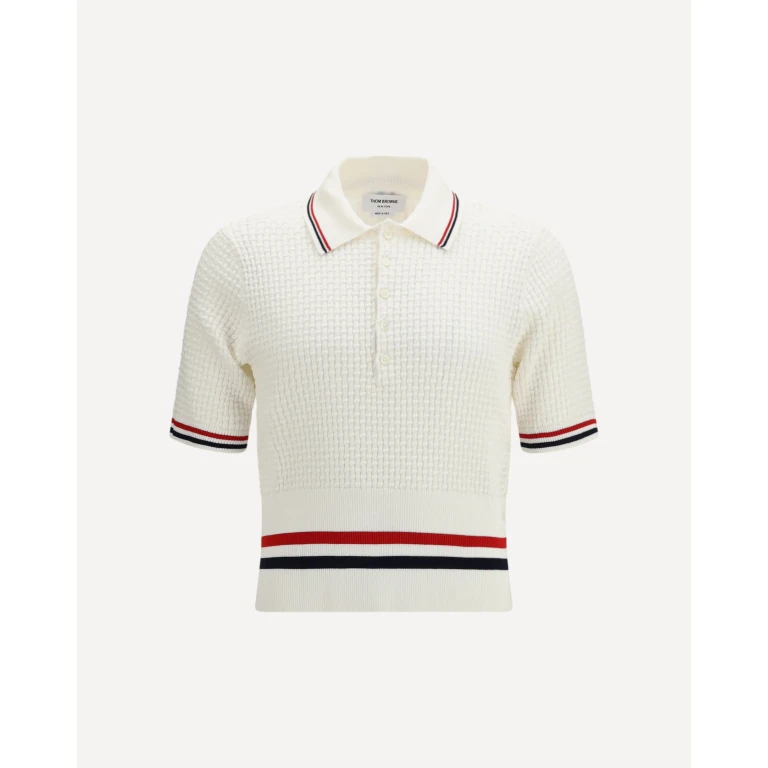 Polo de algodón tejido Thom Browne