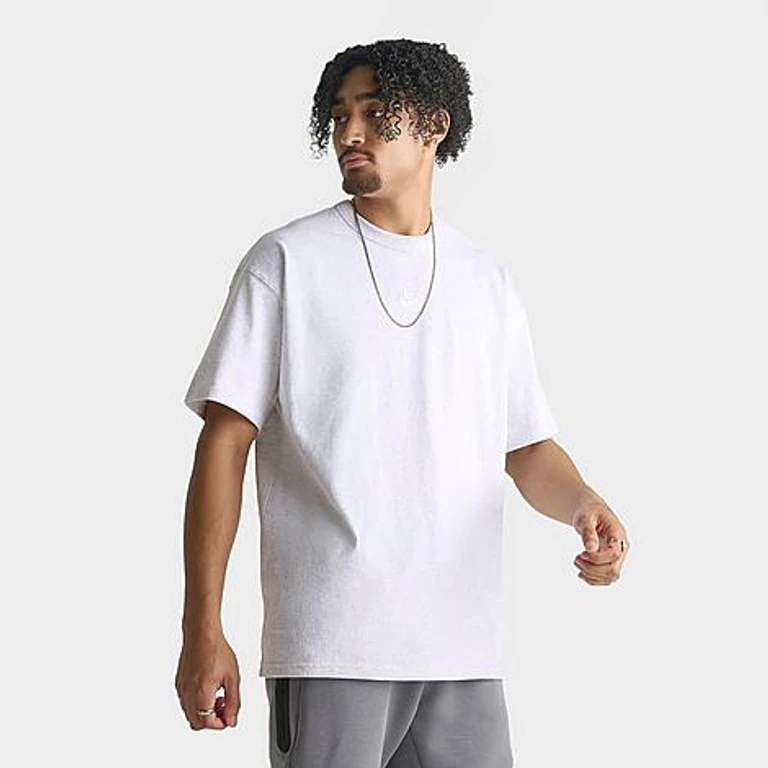Nike Men's Sportswear Premium Essentials Futura T-Shirt in Birch Heather Size: Small