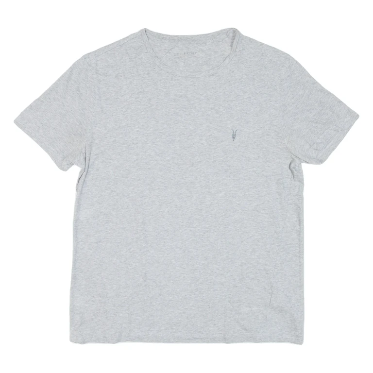 ALL SAINTS Mens T-Shirt Grey Crew Neck S