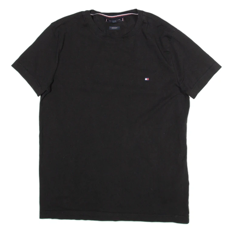 TOMMY HILFIGER Extra Slim Fit Mens T-Shirt Black M