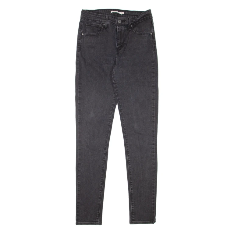 LEVI'S 721 High Rise Womens Jeans Black Slim Skinny W28 L32