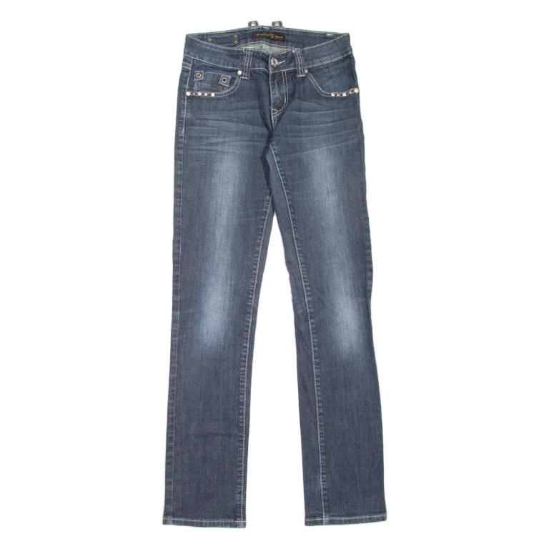LIUCE'S Womens Jeans Blue Slim Skinny Stone Wash W25 L31