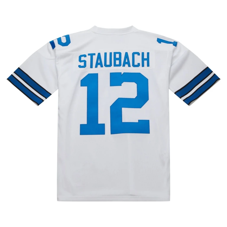 Men's NFL White Jersey Cowboys 1975 Roger Staubach Jerseys