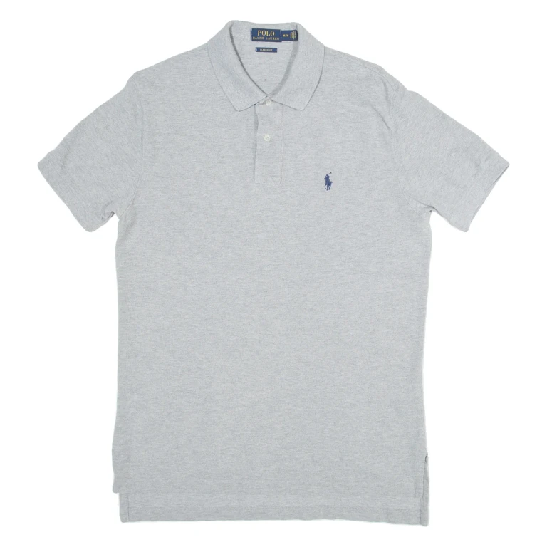POLO RALPH LAUREN Classic Fit Mens Polo Shirt Grey M