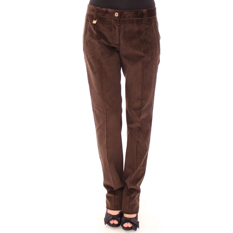 Dolce & Gabbana Brown Cotton Casual Pants - Women